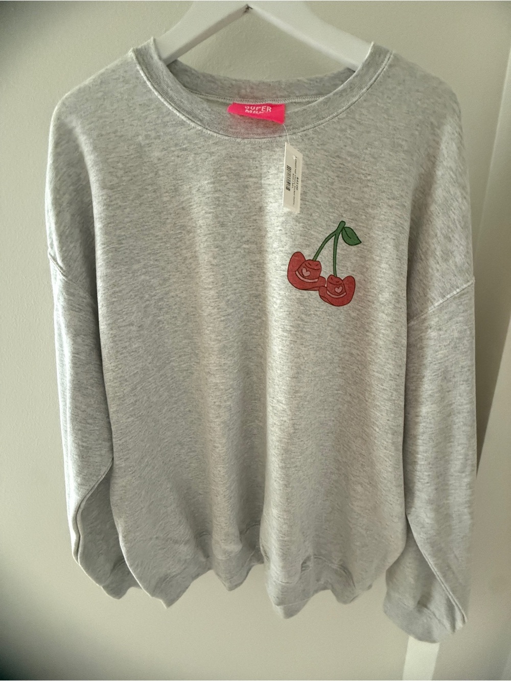 Women’s Gray Cherry Graphic Sweatshirt -